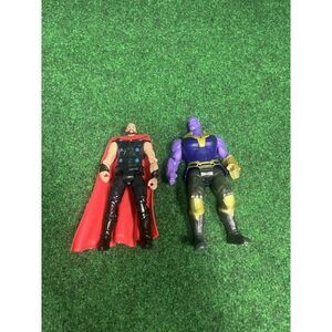 Thor & Thanos MCU Avengers 4 Superhero & Villain Action Figures Unbranded